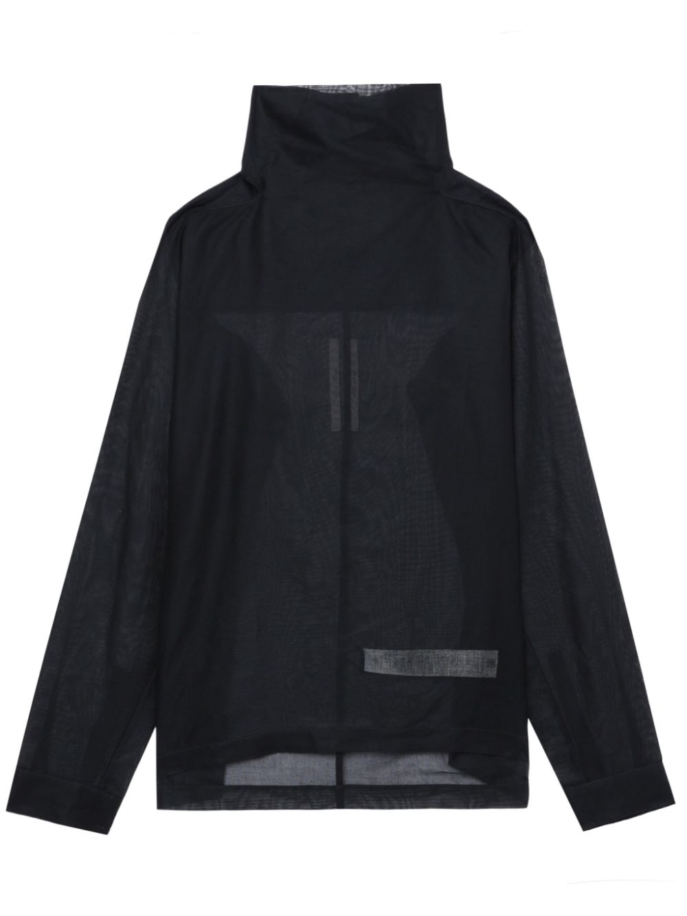High-neck cotton jacket - Black