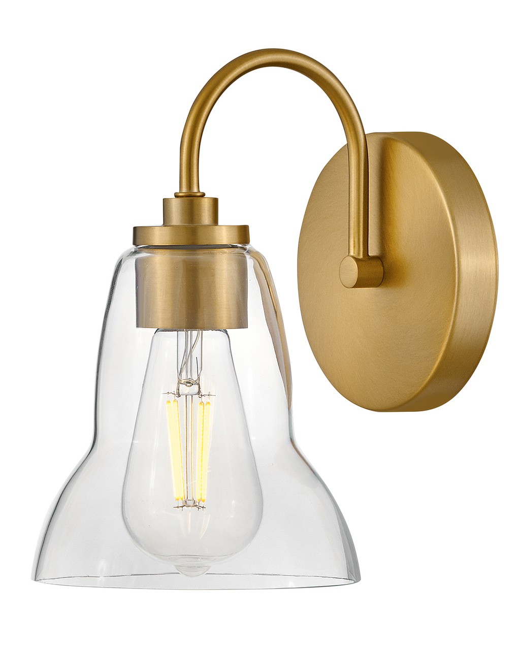 Lacquered Brass LED Vanity from the Vera Collection