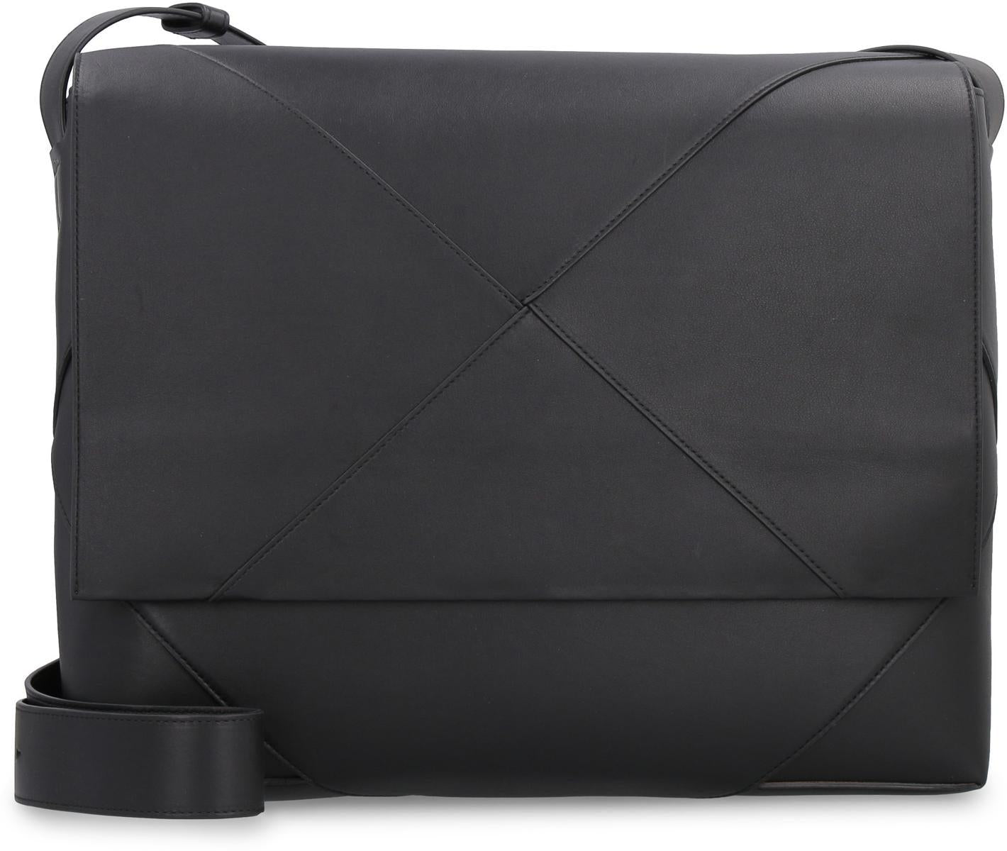 Leather Messenger Shoulder Bag