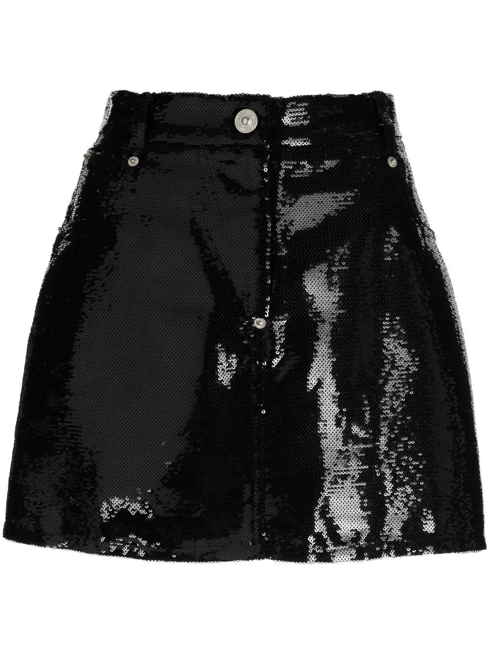Patent-finish mini skirt - Black