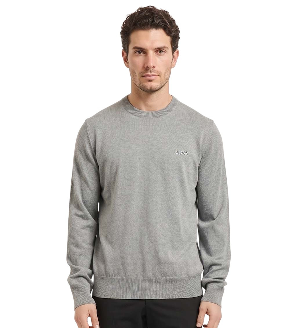 Grey Crew Neck Sweaters