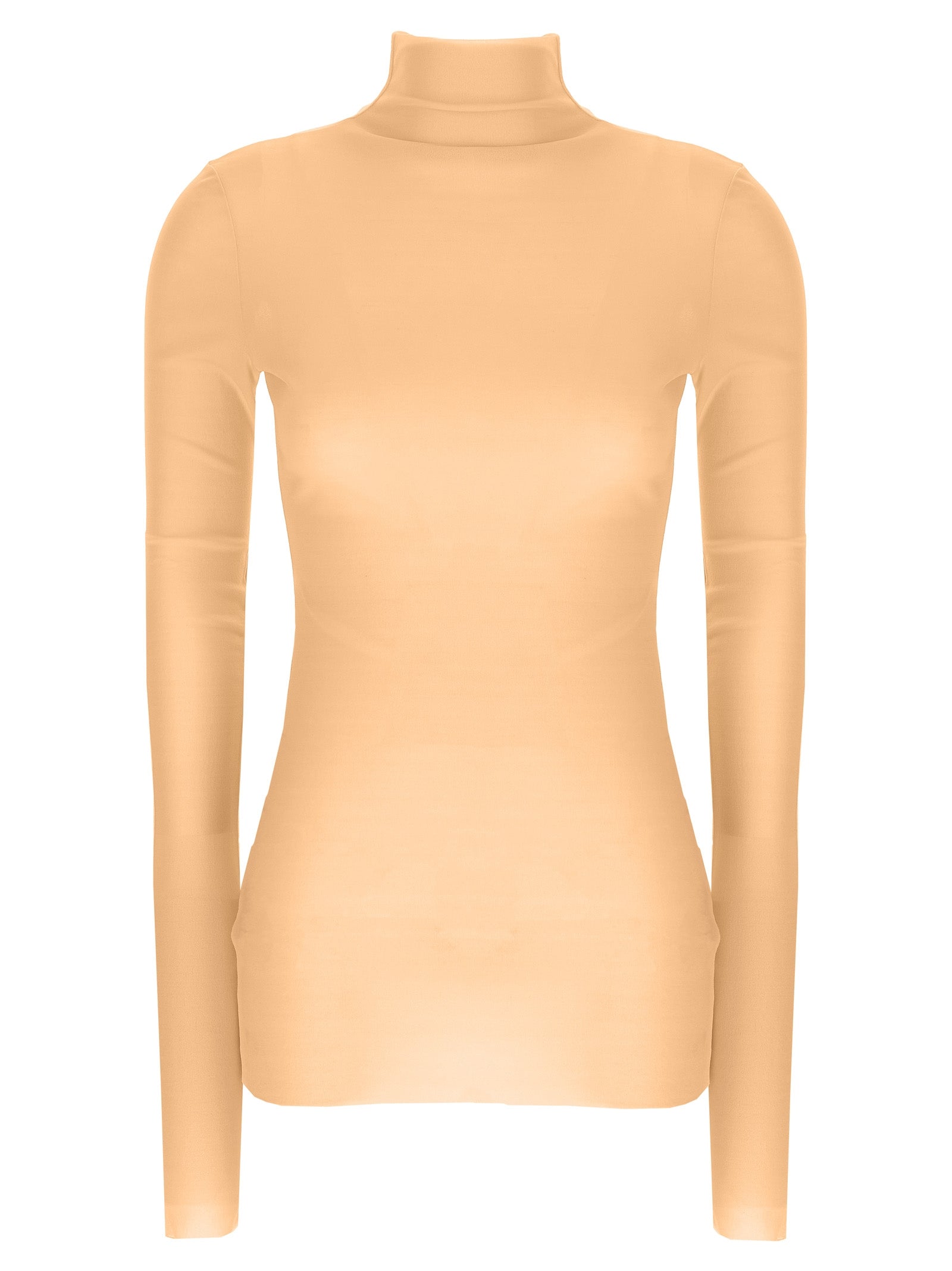 100% Silk Turtleneck — Pink