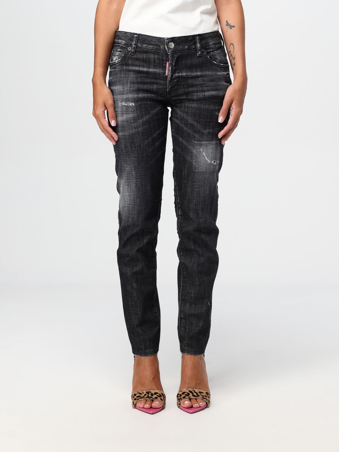Jennifer low-rise skinny jeans - Black