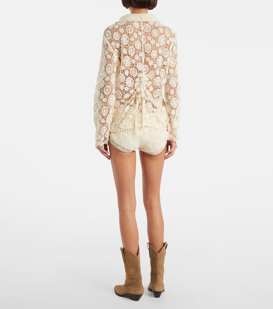 Yeliz crochet cotton micro shorts