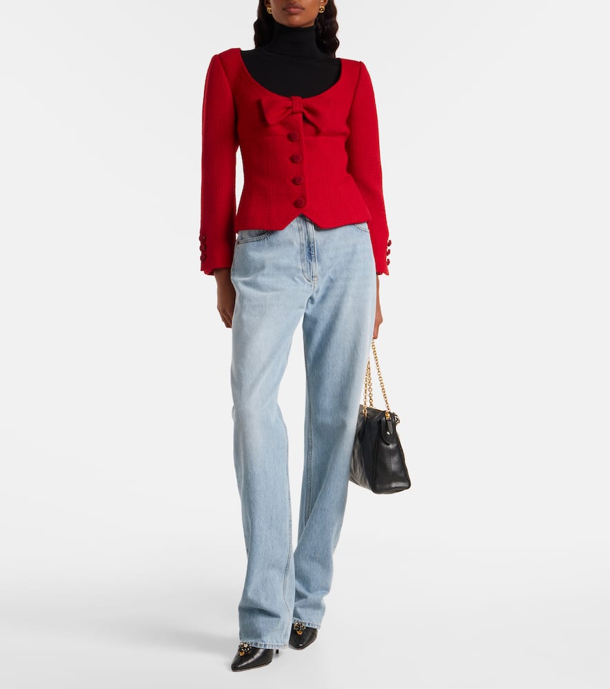 Mid-rise wide-leg jeans