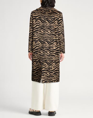 Woman Coat Beige Size 4 Acrylic, Polyester, Viscose, Wool, Polyamide