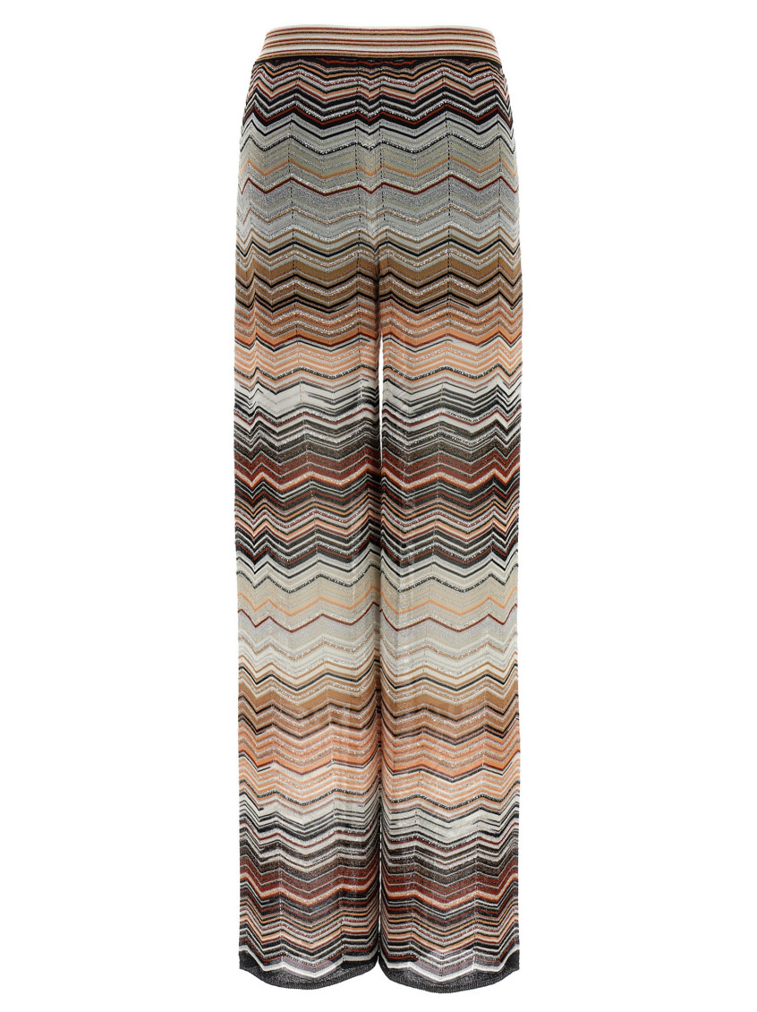 Missoni - chevron pattern wide leg tailored trouser