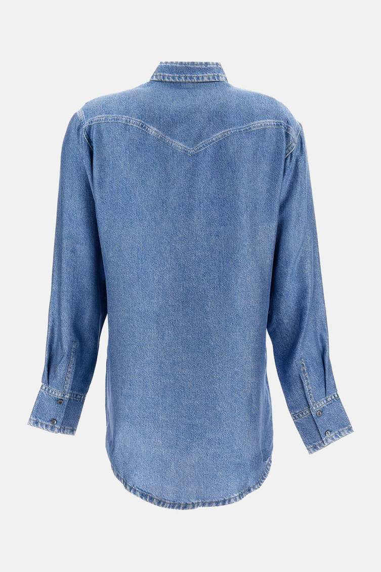 Blue Silk Shirt