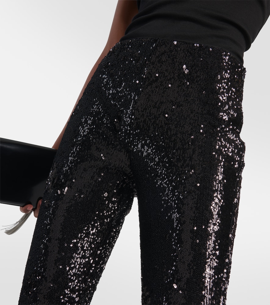 Sequined flared pants