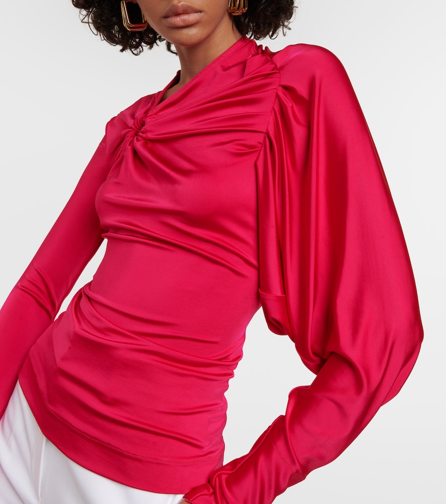 Gathered jersey top