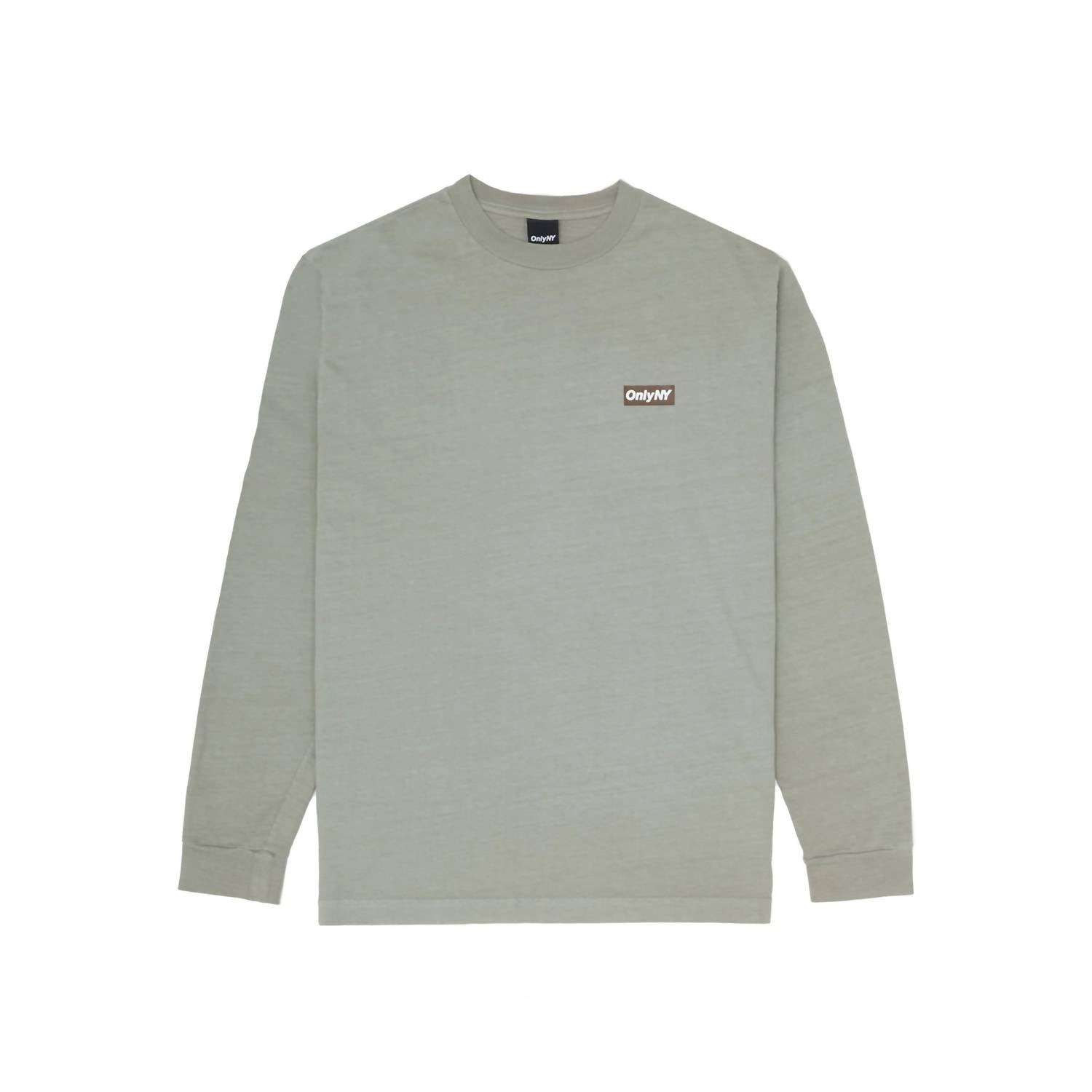 Men's Block Logo Long Sleeve Tee Shirt In Light Sage