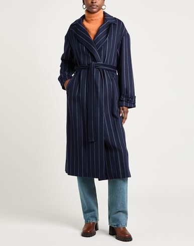 Woman Coat Midnight blue Size 10 Polyester, Wool