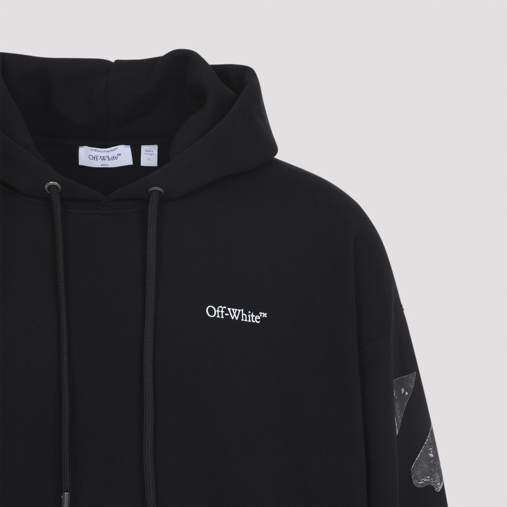 Black Graphic Print Hoodie