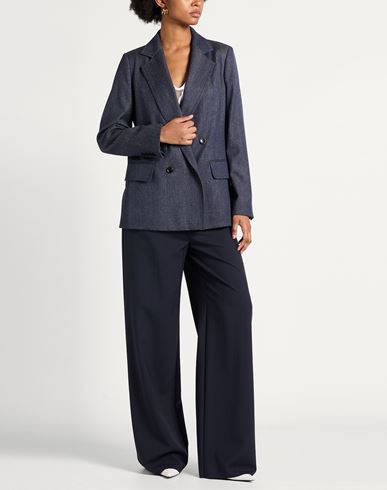 Woman Blazer Blue Size 10 Virgin Wool