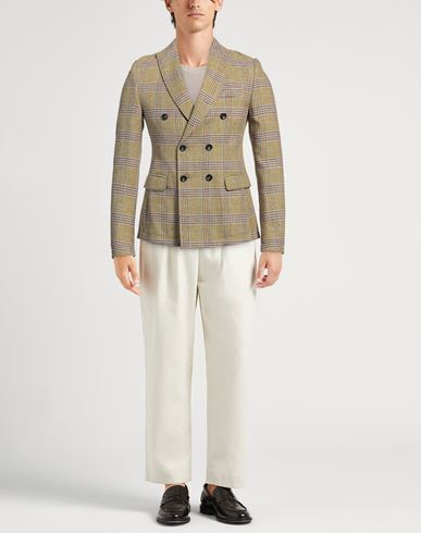 Man Blazer Light green Size 38 Polyester, Linen