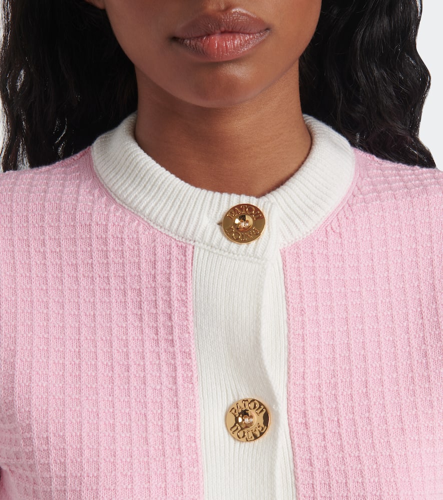 Patou Waffle-knit cotton cardigan