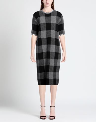 Woman Midi dress Lead Size 4 Wool