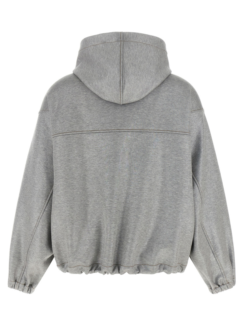Brunello Cucinelli - hooded bomber jacket zipper detail pocket