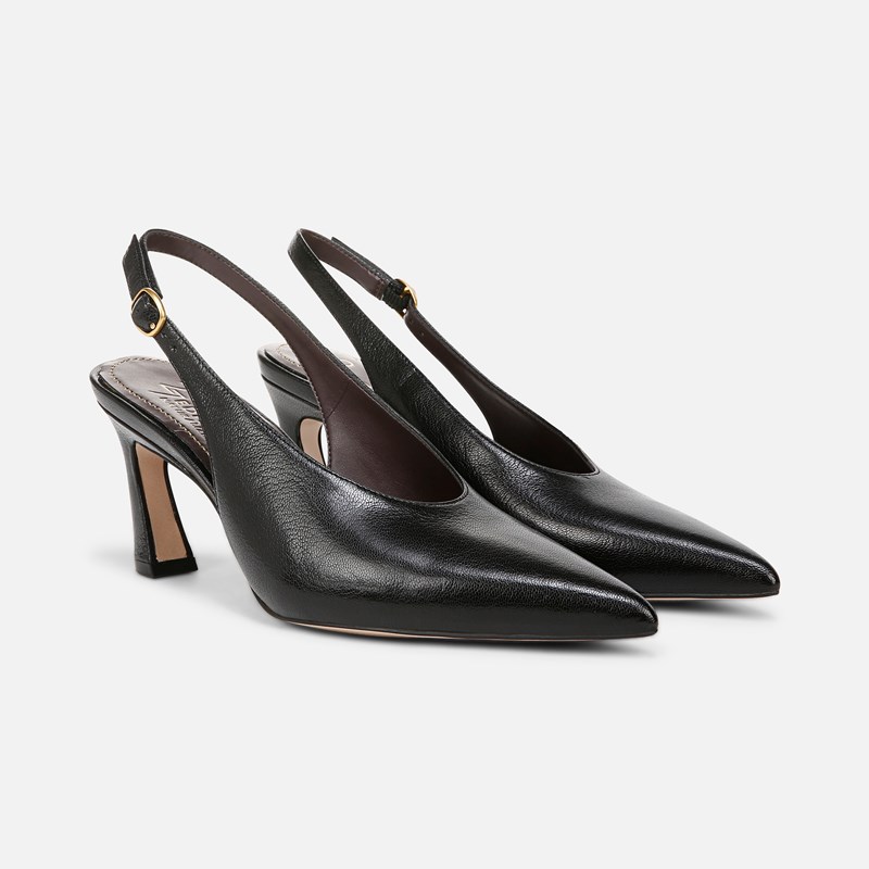 Elaine Slingback Dress Shoe Shoes, Black Leather