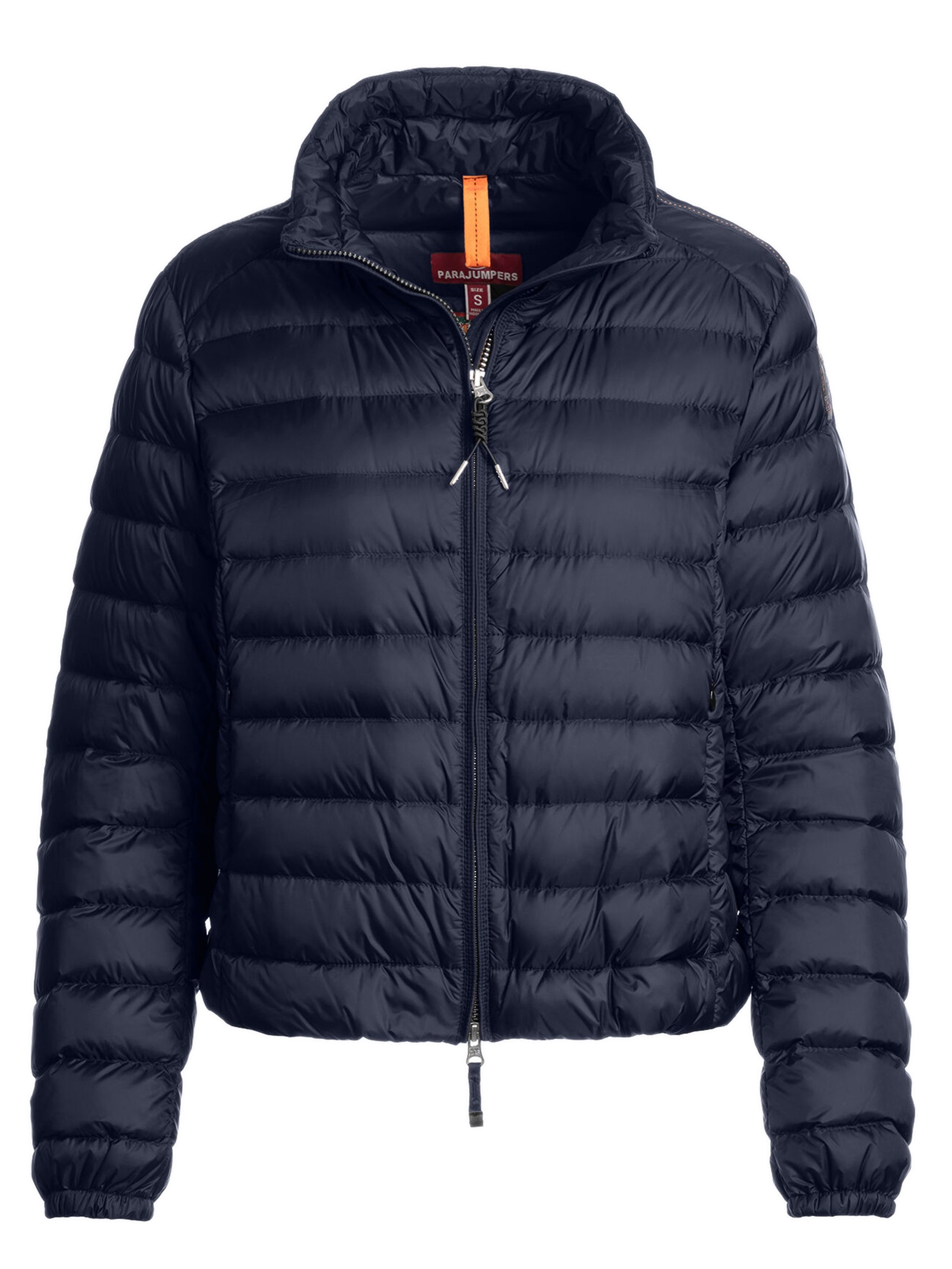 ? Mini? (No) Woman's Down Puffer Coat with Adjustable Drawstring Hood & Sleeve Patch