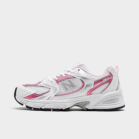 Girls Big Kids 530 Casual Shoes in White/Pink Sugar