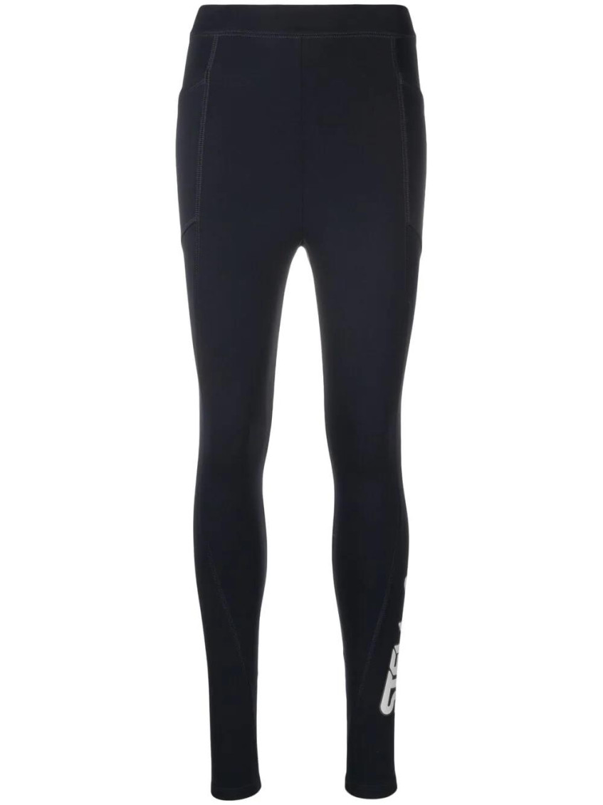 Logo-print scuba leggings