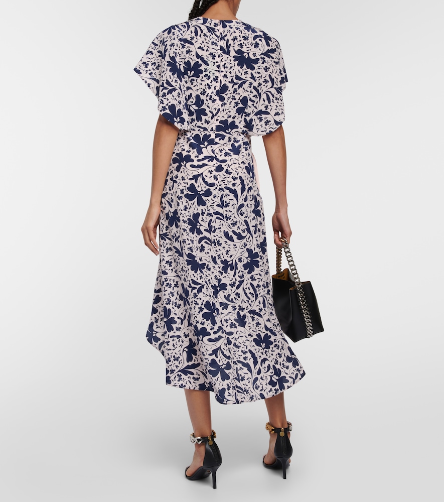Floral silk midi dress
