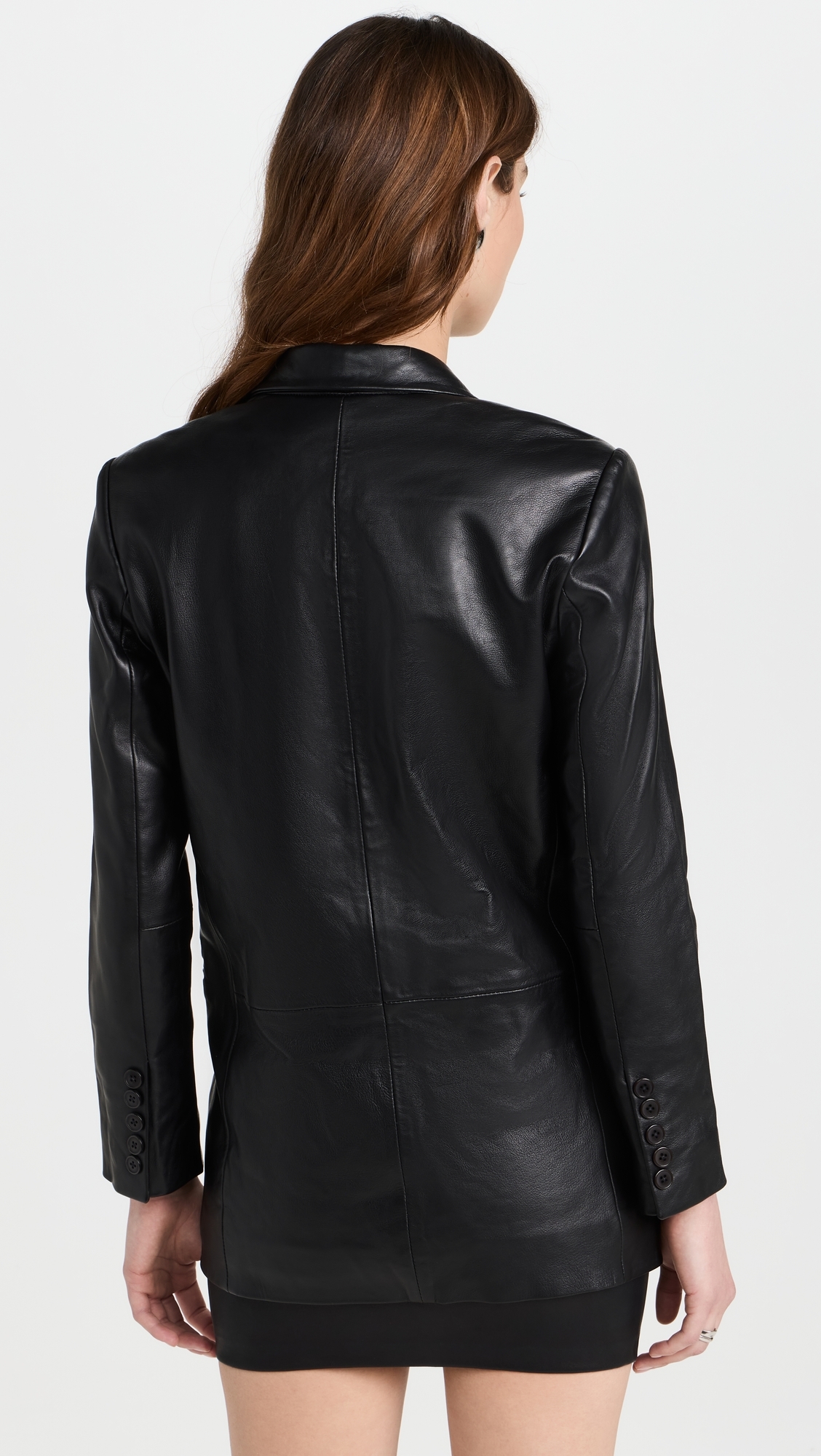 Leather Blazer Black