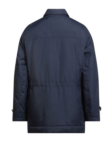 Man Coat Navy Size 40 Polyamide, Virgin Wool, Silk