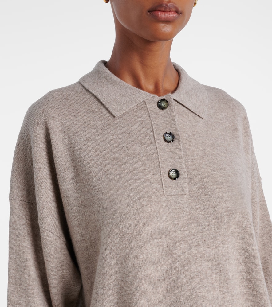 Wool and cashmere polo sweater