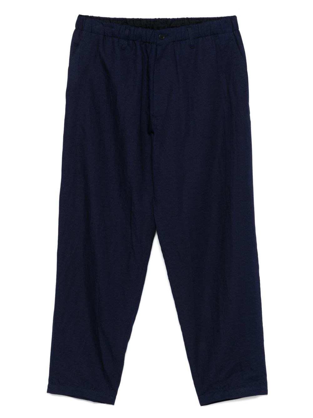 Yohji Yamamoto slub-texture trousers - Blue