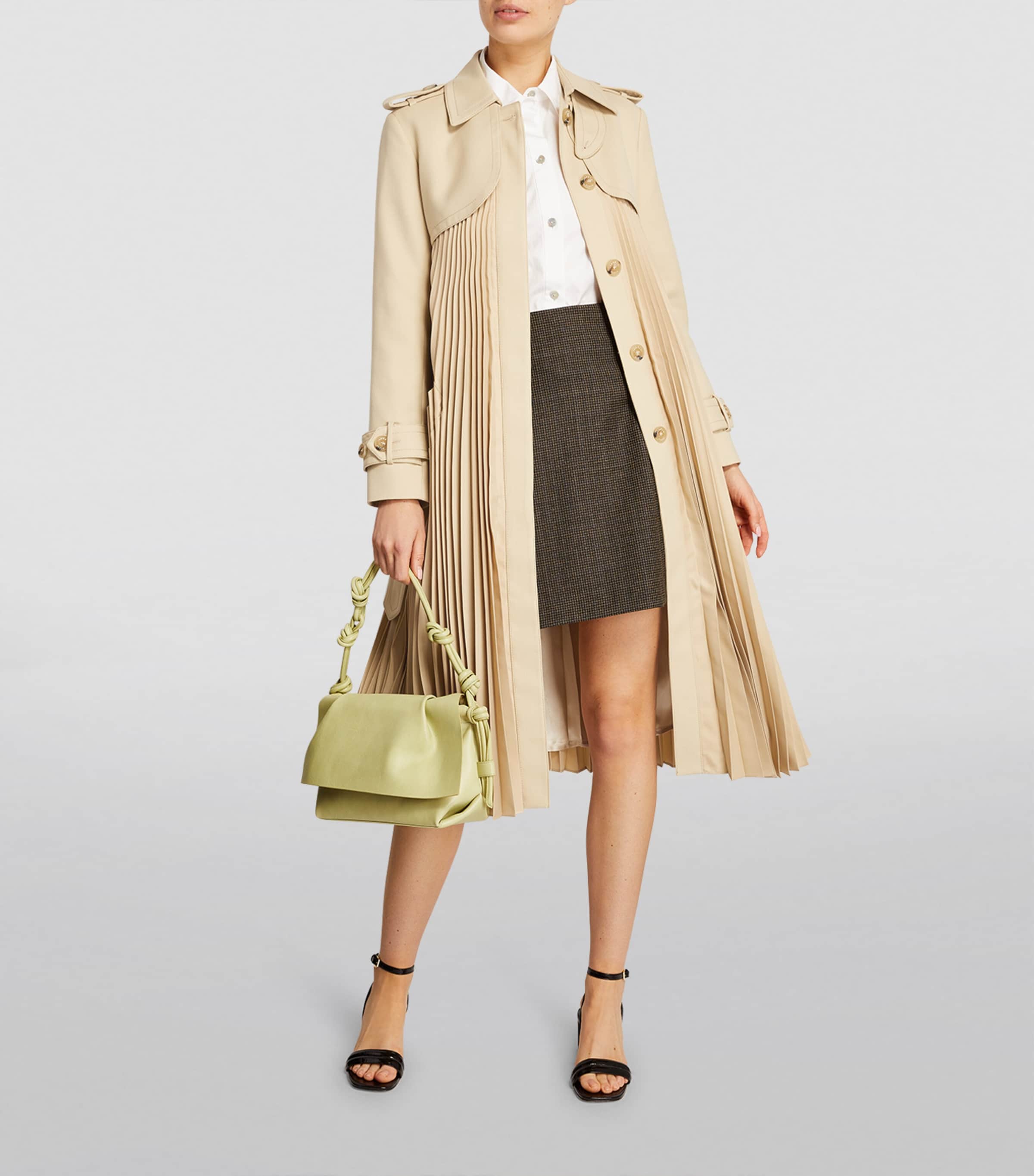 Pleated Trench Coat