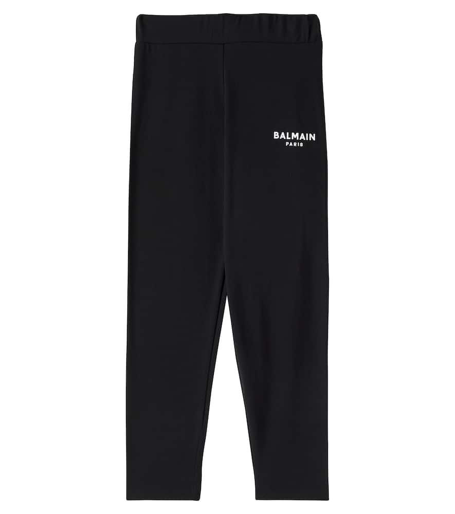Balmain Kids Logo cotton-blend jersey leggings
