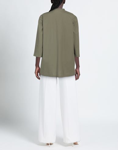 Woman Top Military green Size S Cotton, Elastane