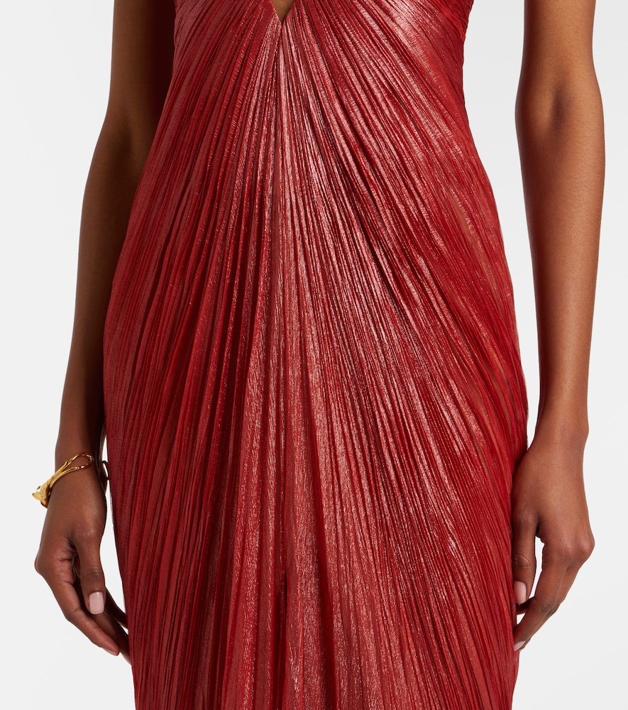 Rachel draped silk muslin bustier gown
