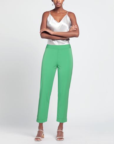 Woman Pants Green Size 12 Acetate, Polyamide, Elastane