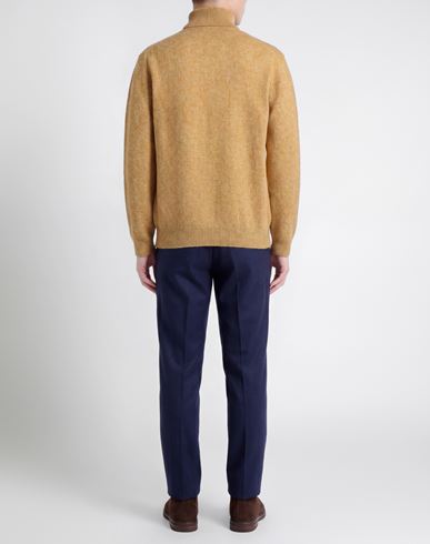 Man Turtleneck Camel Size L Virgin Wool