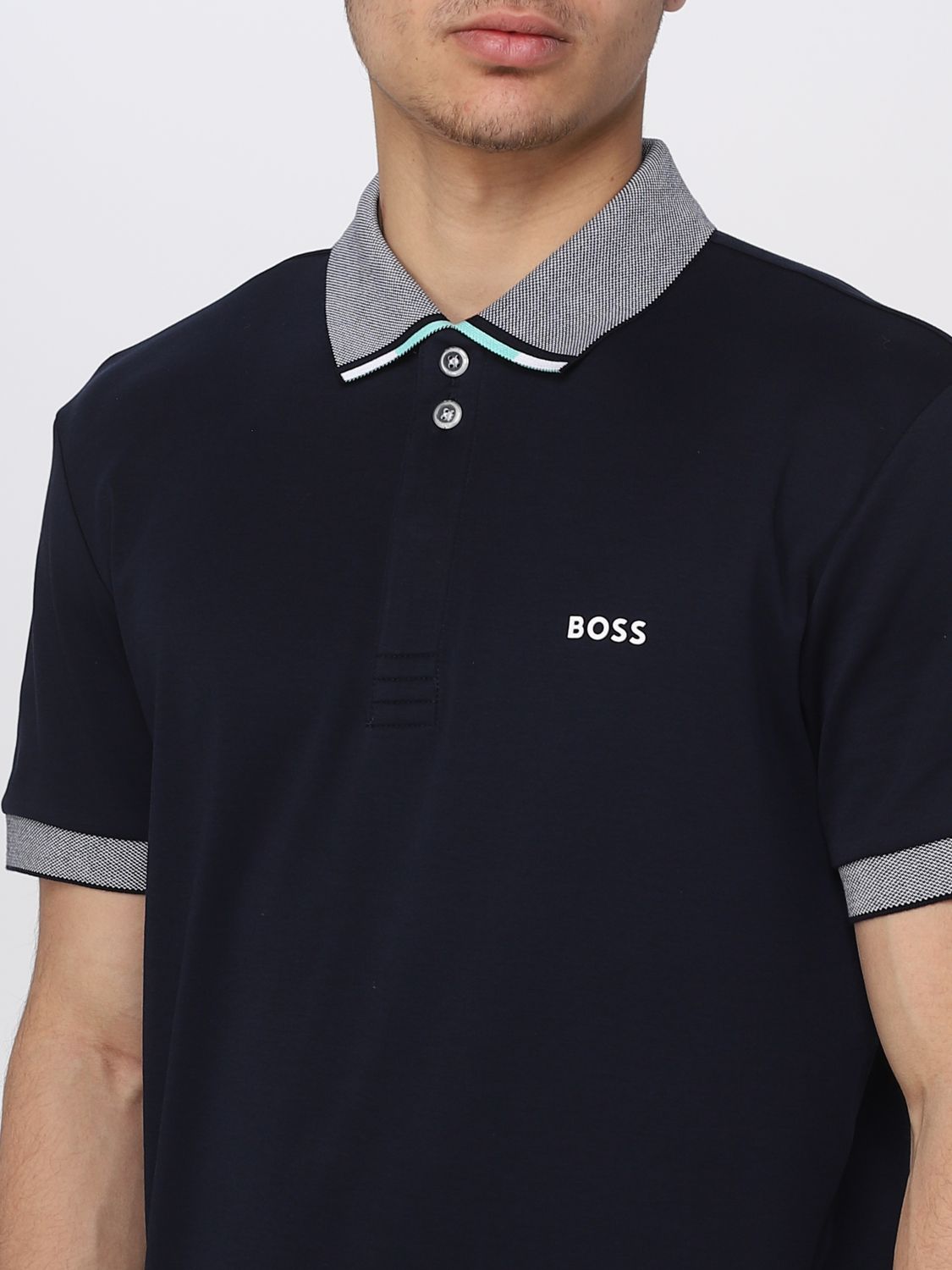 Polo Shirt Men color Blue