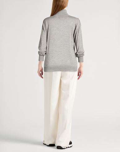 Woman Turtleneck Grey Size S Cashmere, Silk