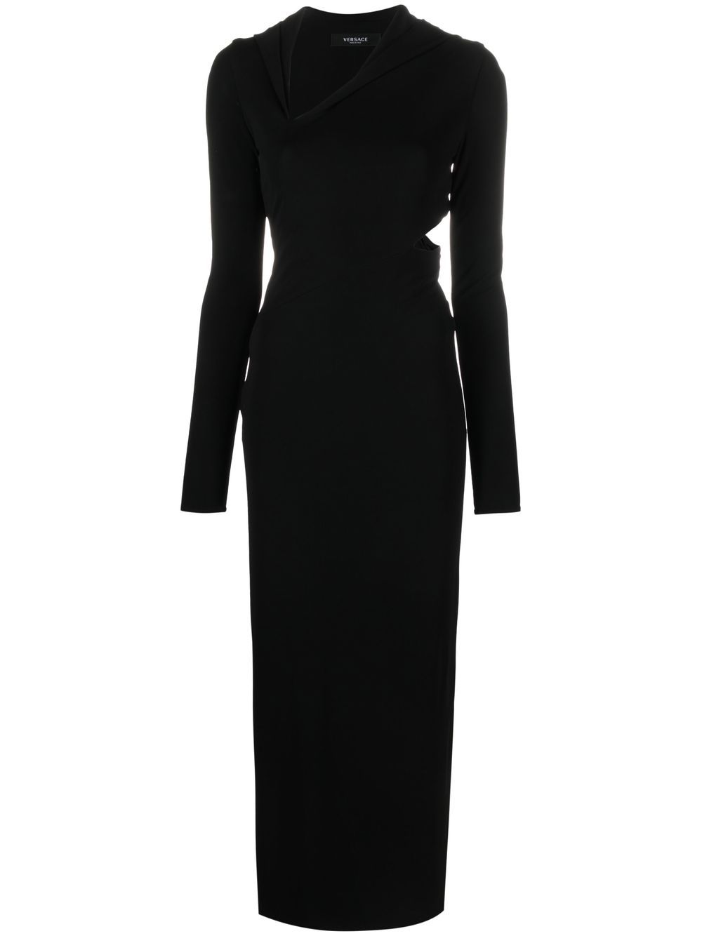 Cut-out hooded maxi dress - Black