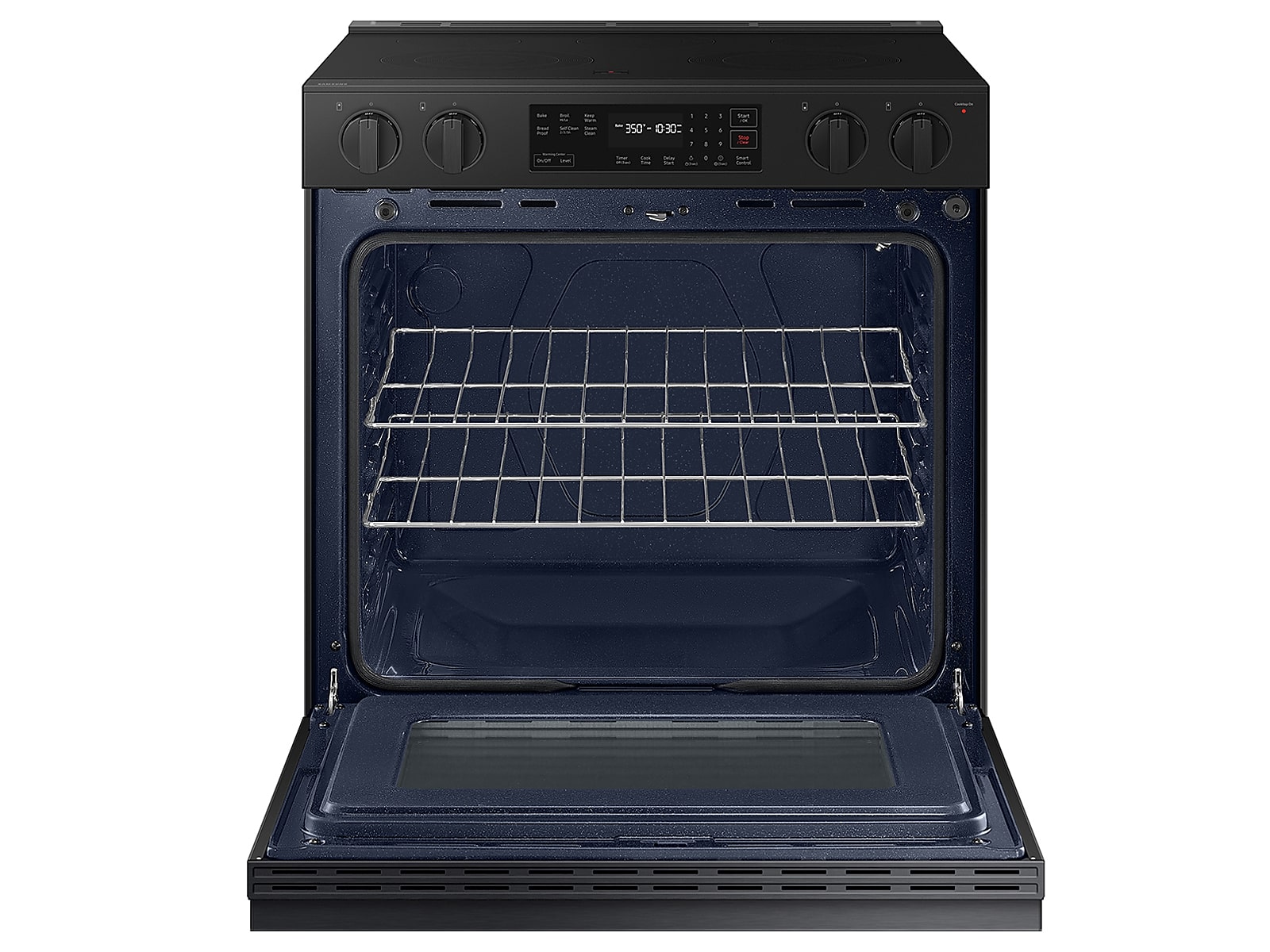 Bespoke 6.3 cu. ft. Smart Slide-In Electric Range with Precision Knobs in Matte Black Steel(NSE6DG8100MTAA)