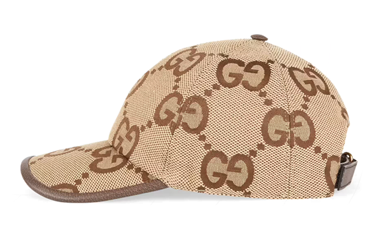 (WMNS) Jumbo GG Canvas Baseball Hat 'Camel Ebony'