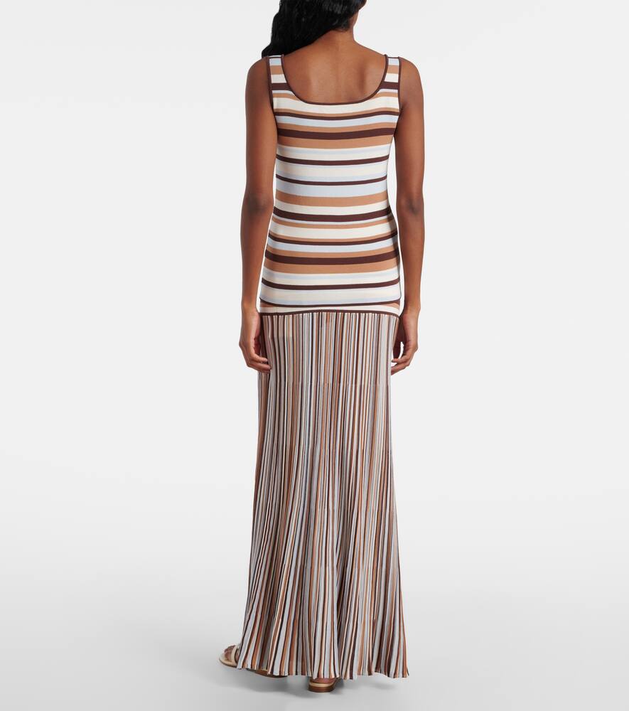 Faithfull Enya striped knitted cotton-blend top