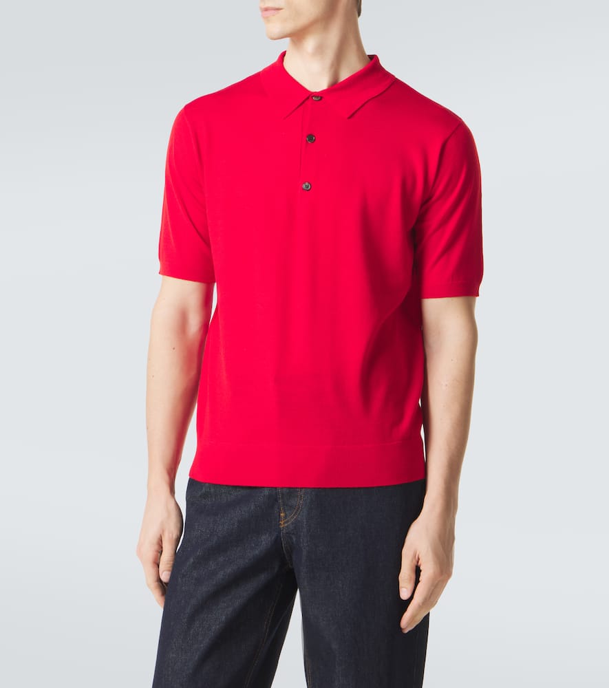 Wool polo shirt
