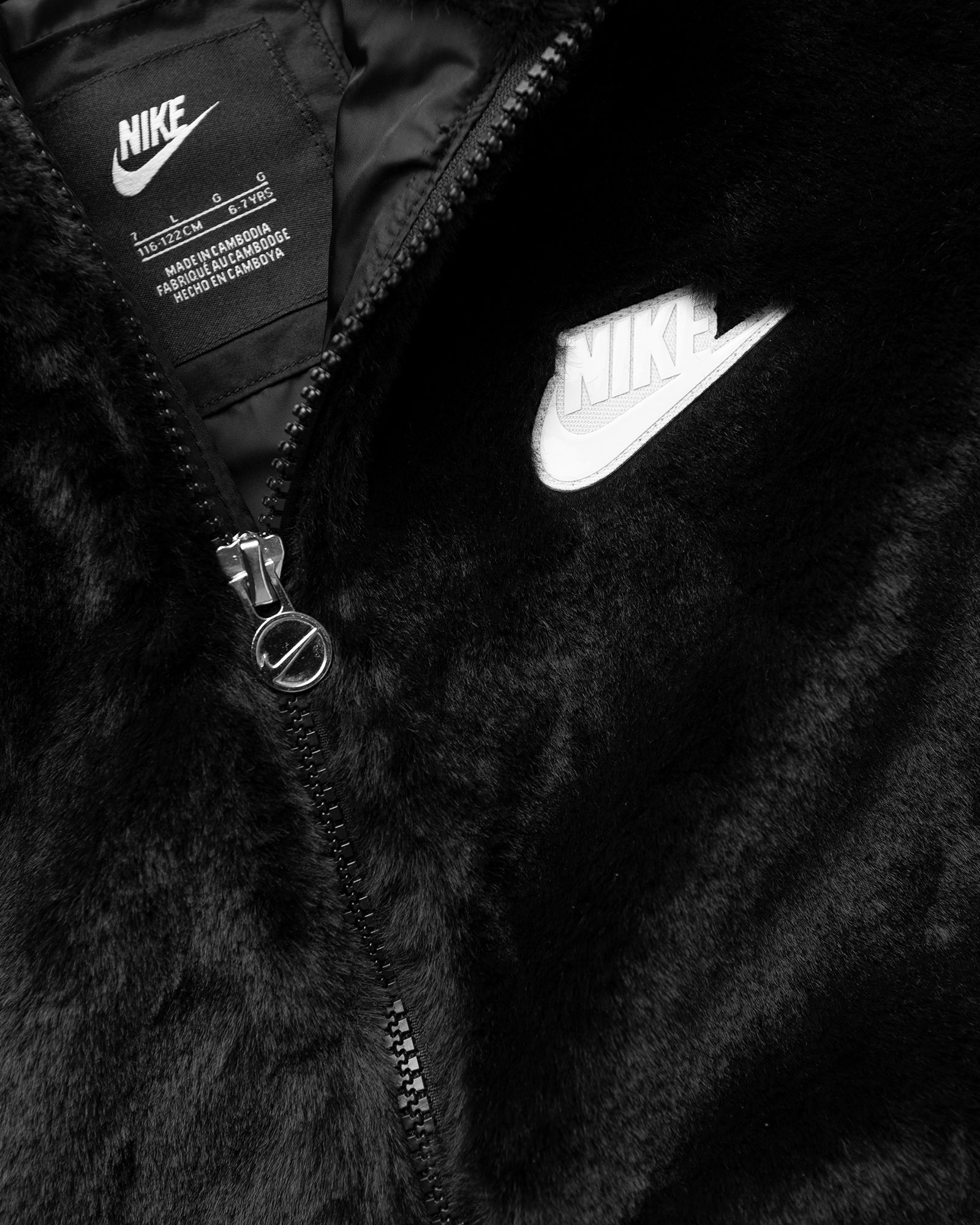 FAUX FUR JACKET black unisex Light Jackets now available at BSTN