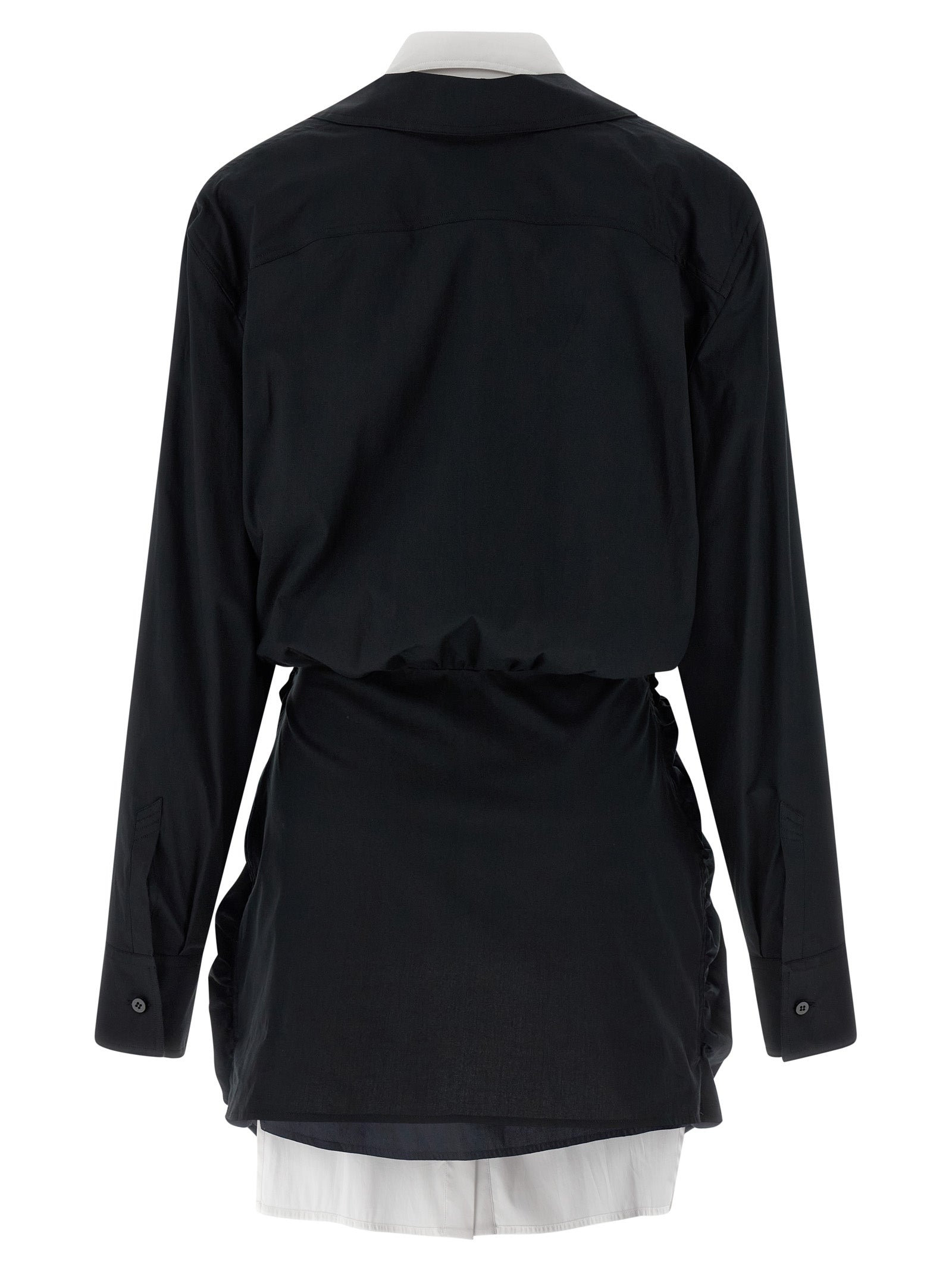 Bicolor Cotton Dress — Multicolor