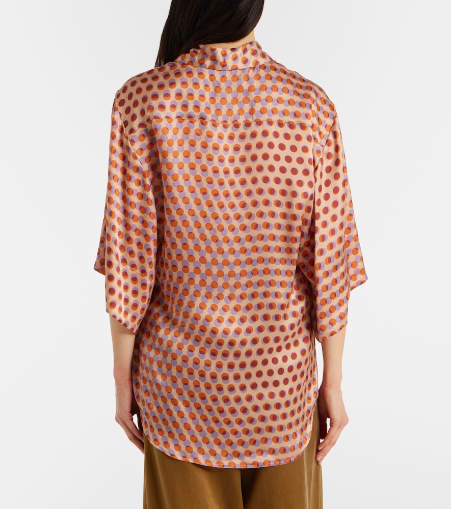 Polka-dot silk shirt