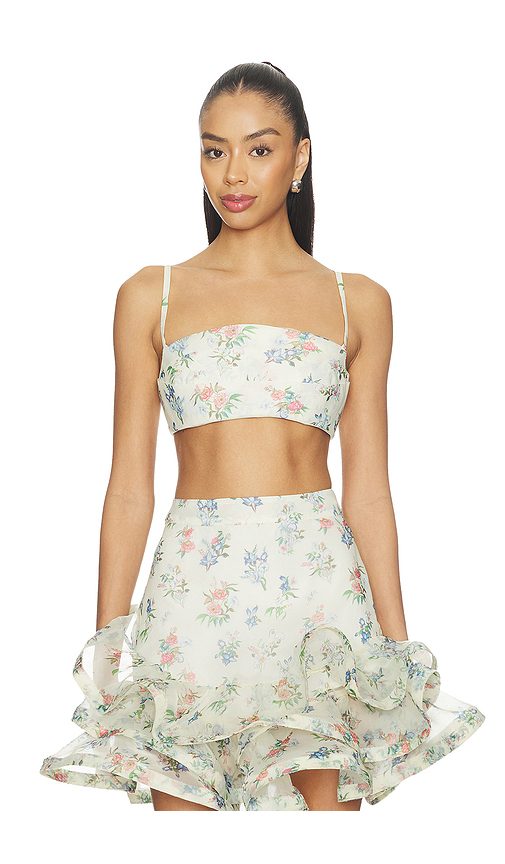 LA FUORI Petal Cascade Bralette in Yellow. L. Also in XS, S