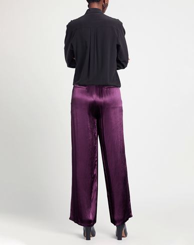 Woman Pants Dark purple Size M Viscose, Rayon