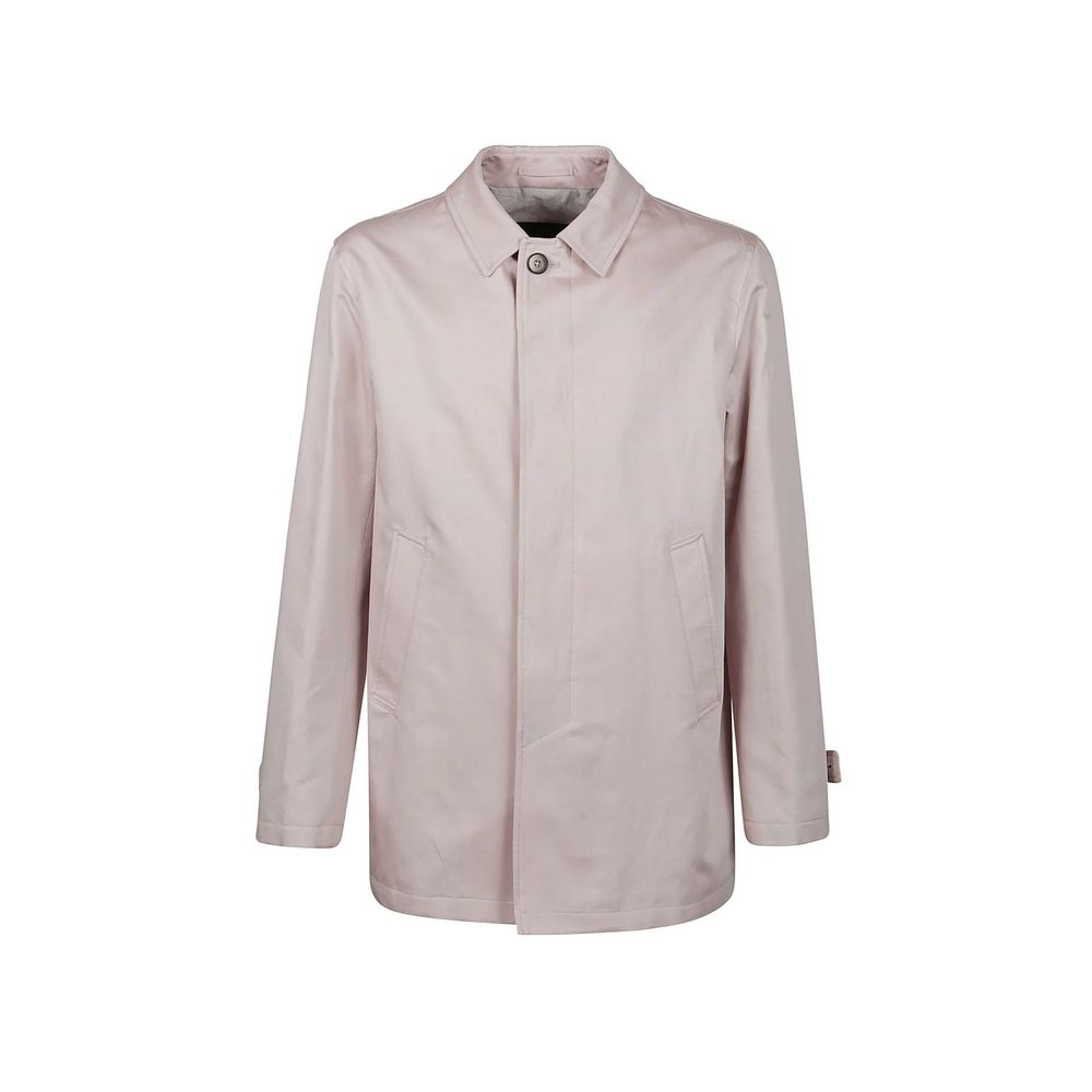 Cotton-Linen Blend Coat — Beige
